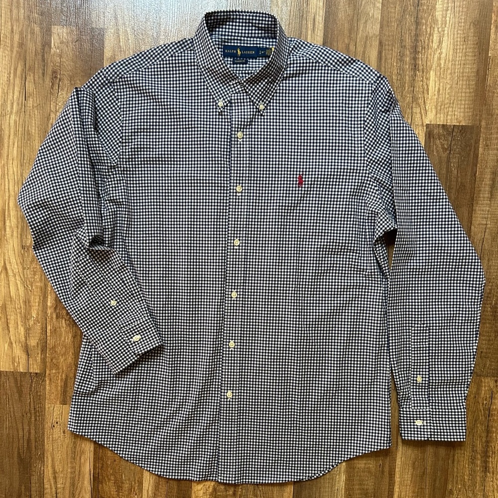 Ralph Lauren Blue and White Gingham Shirt - BNNU!